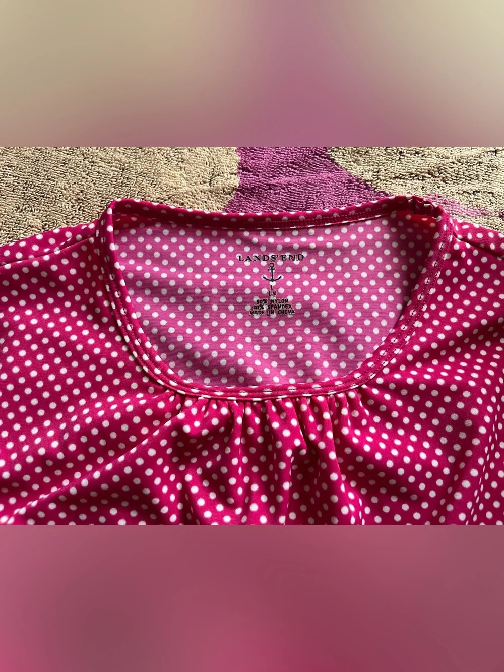 Land’s End Girls Rashguard and Bikini Bottom Swim Set